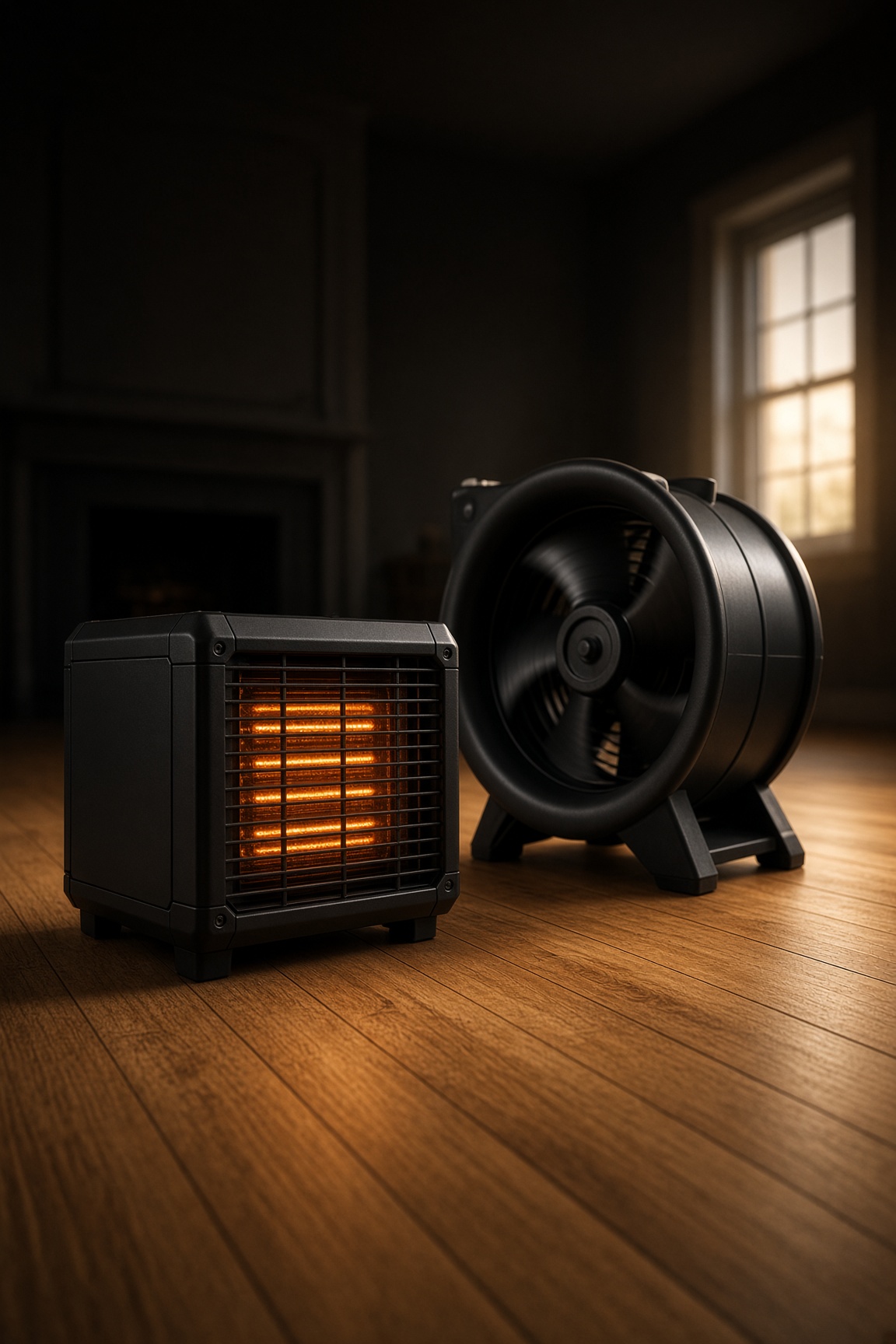 Electric heaters and air movers for bed bug heat treatment